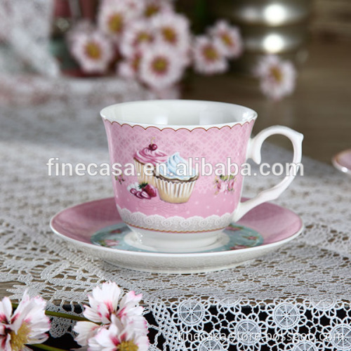 250CC Ice Cream Fine Porcelain Tea Cup and Saucer Wholesale                
                                    Quality Assured